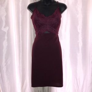 Burgundy lace Dress